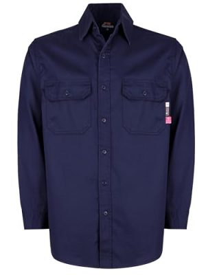 FR Shirts for Men Fire Resistant Button Down Work Shirt 100% Cotton 6.5oz Lightweight Welding Shirts