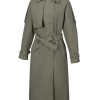 Women's Trench Coat Long Loose Jacket Spring Fall Overcoat with Belt