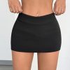 Women's 2 Pack Mini Skirt with Shorts Zip Up Micro Skort Pencil Skirts