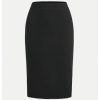 Women's Plus Size 2 Pack Striped Slit Midi Skirts High Waist Pencil Skirt
