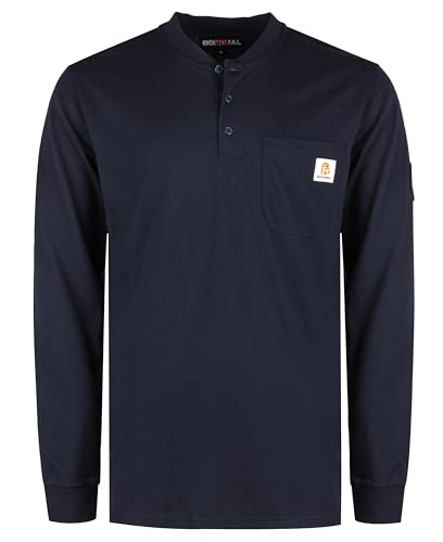 FR Shirts Flame Resistant Shirt 5.5oz 100% Cotton Light Weight CAT2 Fire Retardant Henley Shirts