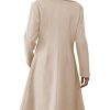Womens Long Double Breasted Coats Lapel Collar Pea Coat Winter Slim Fit Jackets Trench Coat Outwear