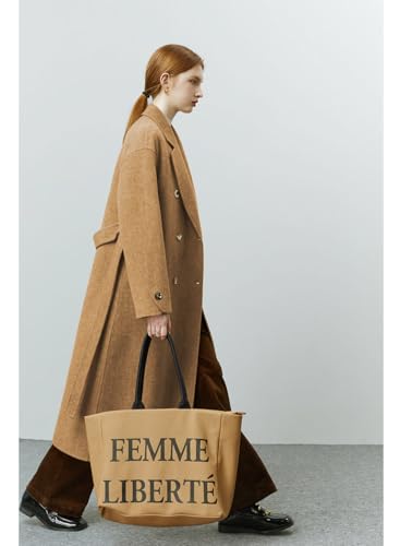 Womens Pea Coats Fall Long Trench Coat Double Breasted Button Down Lapel Belted Peacoat