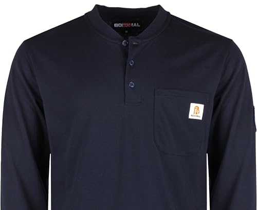 FR Shirts Flame Resistant Shirt 5.5oz 100% Cotton Light Weight CAT2 Fire Retardant Henley Shirts