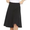 Girls Elastic Waist A-Line Panel Unifrom Skater Skirt