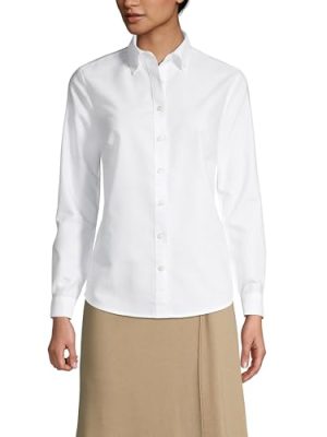 School Uniform Women's Long Sleeve Oxford Dress Shirt