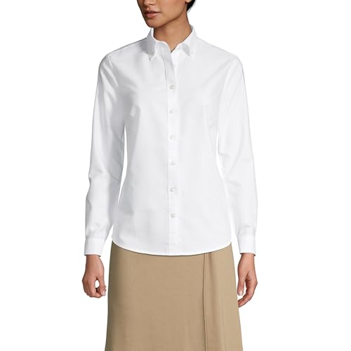 School Uniform Women's Long Sleeve Oxford Dress Shirt