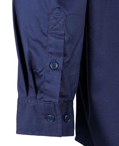 FR Shirts for Men Fire Resistant Button Down Work Shirt 100% Cotton 6.5oz Lightweight Welding Shirts