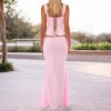 Women Two Piece Maxi Skirt Sets Y2k Floral Print Cami Top Slim Fit Pencil Long Skirt Vacation Beach Outfits