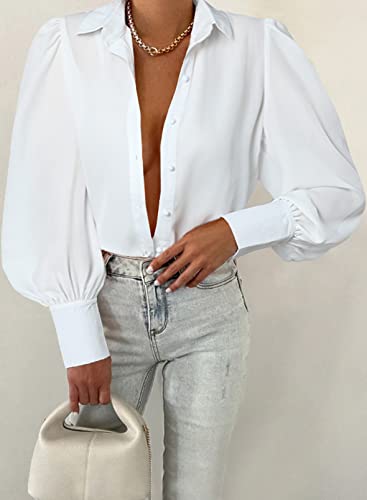 Womens Tops Button Down Shirts Print Long Sleeve Blouses for Women Fashion 2025