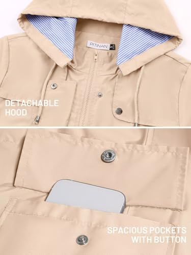 Rain Jackets For Women Waterproof Rain Coats with Hood Lightweight Windbreaker Outdoor Womens Raincoats