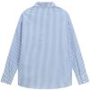 Button Down Shirts Unisex Necktie Print Stripe Long Sleeve Shirt Casual Streetwear Shirts