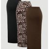 Women's 3 Pack Sexy Split Thigh Ruched Bodycon High Waisted Leopard Maxi Pencil Skirts