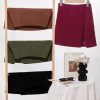 Womens Corduroy Mini Skirt Casual High Waisted Side Slit A-line Bodycon Work Pencil Skirts with Shorts