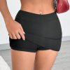 Women's 2 Pack Mini Skirt with Shorts Zip Up Micro Skort Pencil Skirts