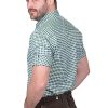 German Green Lederhosen Button Down Longsleeve/Shortsleeve Shirt
