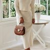 Women's Ribbed Sweater Sets Crop Top and Maxi Bodycon Skirt Sets 2 Piece Outfits