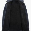 Mens Sherpa Fleece Lined Flannel Shirt Jacket Warm Button Down Plaid Shirt-Jac