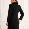 Winter Trench Coat for Women Overcoat Peter Pan Collar Single Breasted Long Pea Coat