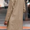 Women Plaid Shacket Jacket Trendy Fall Casual Button Wool Blend Tartan Trench Coat Winter Clothing with Pockets