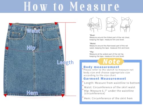 Women's Basic Five-Pocket Rugged Wear Denim Pencil Skirt with Slit
