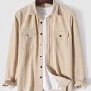 Mens Plaid Shirt,Long Sleeves,Classic Flannel Shirt Button Down Shirt Jacket Tops