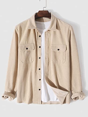 Mens Plaid Shirt,Long Sleeves,Classic Flannel Shirt Button Down Shirt Jacket Tops