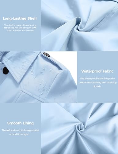 Women's Waterproof Trench Coat Classic Lapel Outerwear Coat with Belt