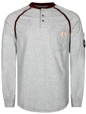 FR Shirts 5.5oz Light Weight Henley and Short Sleeve Flame Resistant/Fire Retardant Clothing Shirt