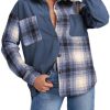 Women's Color Block Corduroy Shirts Long Sleeve Button Down Boyfriend Blouses Tops