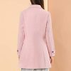 Women's Peter Pan Collar Overcoat Single Breasted Pockets Winter Long Coat