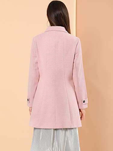 Women's Peter Pan Collar Overcoat Single Breasted Pockets Winter Long Coat