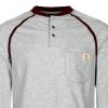 FR Shirts 5.5oz Light Weight Henley and Short Sleeve Flame Resistant/Fire Retardant Clothing Shirt