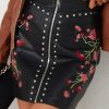 Women Faux Leather Basic Bodycon High Waisted Short PU Stretchy Pleated Mini Skirt