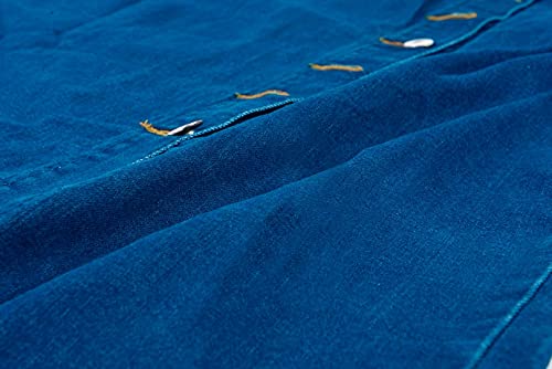 Women's Plus Size Stretchy Fit Denim Skirt Midi High Waist Bodycon Jean Skirt Casual Slit Below Knee Pencil Skirt