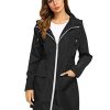 Women Waterproof Lightweight Rain Jacket Active Outdoor Hooded Raincoat