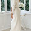 Women's Ribbed Sweater Sets Crop Top and Maxi Bodycon Skirt Sets 2 Piece Outfits