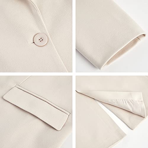 Womens Long Sleeve Wool Blend Pea Coat Lapel Notched Collar Warm Midi Casual Jacket Overcoat