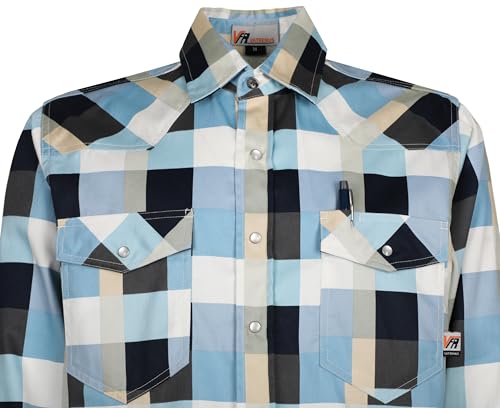FR Shirts for Summer Pearl Snaps Breathable Vented Mesh Back and Underarm Lightweight Flame Resistant Welding Shirt