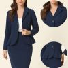 2 Piece Suit Skirt Sets for Women Blazer and Pencil Skirts Formal Office Business Casual Outfits