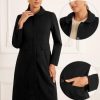 Winter Trench Coat for Women Overcoat Peter Pan Collar Single Breasted Long Pea Coat