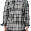 Men's Button Down Regular Fit Long Sleeve Plaid Flannel Casual Shirts - Multi Packs