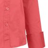 Womens Basic Solid Work Office Tailored Long Sleeve Button Down Daily Shirt (S-3XL)