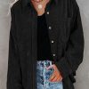 Women Corduroy Shirts Casual Long Sleeve Button Down Blouses Top