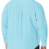 Men's Big and Tall Button Down Long Sleeve Stretch Performance Solid Shirt