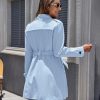 Women's Waterproof Trench Coat Classic Lapel Outerwear Coat with Belt