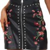 Women Faux Leather Basic Bodycon High Waisted Short PU Stretchy Pleated Mini Skirt