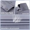 Men's Dress Shirt French Cuff Shirt for Men Slim Fit Stretch Spread Collar with Metal Cufflink