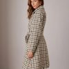 Trench Coat for Women 2024 Winter Coat Notch Lapel Double Breasted Thick A Line Pea Coat Jacket with Pockets