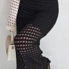 Womens Sexy Eyelet Crochet Knit Ankle Length Long Pencil Straight Skirts